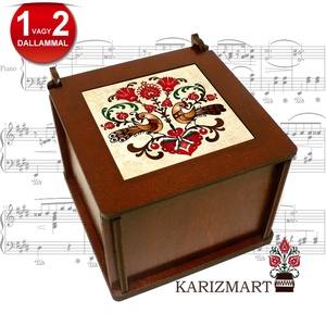  Zenélő doboz  Zenedoboz madaras tulipános motívummal #7 - otthon & lakás - dekoráció - asztal és polc dekoráció - zenedoboz - Meska.hu
