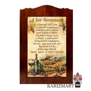 Táblakép A bor himnusza #TK01-14, Otthon & Életmód, Vallás, Házi áldás, Famegmunkálás, MESKA