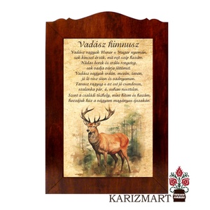 Táblakép Vadász himnusz #TK01-19, Otthon & Életmód, Vallás, Házi áldás, Famegmunkálás, MESKA