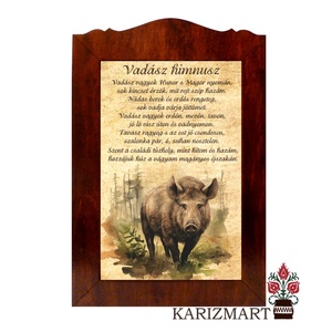 Táblakép Vadász himnusz #VH02, Otthon & Életmód, Vallás, Házi áldás, Famegmunkálás, MESKA
