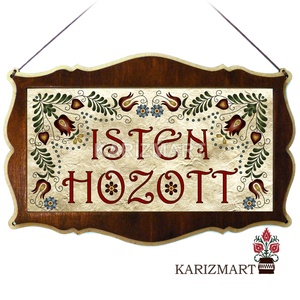 Ajtótábla Isten hozott jász tulipános motívummal Egyedi nevekkel #AT01-1, Otthon & Életmód, Dekoráció, Ajtó- és ablak dekoráció, Ajtótábla, Famegmunkálás, MESKA