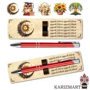 Tolltartó ajándék tanároknak, választható minta, egyedi felirat, gravírozott toll #5 - otthon & lakás - papír írószer - ceruza & toll - Meska.hu