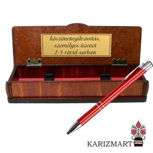 Tolltartó doboz egyedi felirattal gravírozott tollal ajándék tanároknak Nap-Hold #8 - otthon & életmód - papír, írószer - tolltartó & ceruzatekercs - Meska.hu