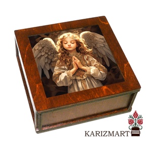 Díszdoboz - Karácsonyi képpel #DD04-19, Otthon & Életmód, Dekoráció, Asztal és polc dekoráció, Díszdoboz, Famegmunkálás, MESKA