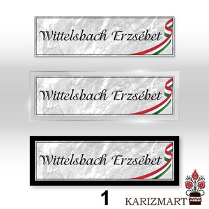 Ajtó névtábla, Ajtótábla 2 különböző színben #7, Otthon & Életmód, Dekoráció, Ajtó- és ablak dekoráció, Ajtótábla, Fémmegmunkálás, MESKA