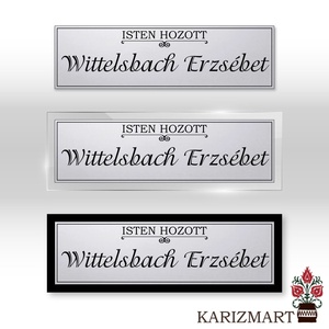 Ajtó névtábla, Ajtótábla 2 különböző színben #NT01-4 - otthon & életmód - dekoráció - ajtó- és ablak dekoráció - ajtótábla - Meska.hu