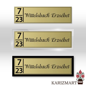Ajtó névtábla, Ajtótábla 2 különböző színben #NT01-3, Otthon & Életmód, Dekoráció, Ajtó- és ablak dekoráció, Ajtótábla, Fémmegmunkálás, MESKA