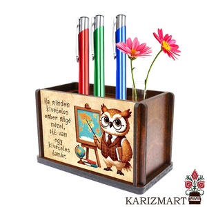 Ajándék tanárnak, tanárnőnek, óvónéninek, dadusnak Írószertartó, tolltartó, egyedi felirattal, virágtartóval #IT01-05, Otthon & Életmód, Papír, írószer, Ceruza & Toll, , MESKA