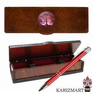 Tolltartó doboz golyóstollal egyedi felirattal életfa #IT02-02, Otthon & Életmód, Papír, írószer, Tolltartó & Ceruzatekercs, Famegmunkálás, MESKA