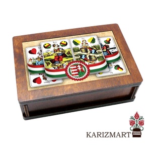 Kártyatartó díszdoboz 1 csomag magyar kártyával #KDM-05 - Meska.hu