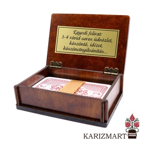 Kártyatartó díszdoboz 1 csomag magyar kártyával #KDM-02/03 - játék & sport - táblajáték és kártyajáték - kártya - Meska.hu