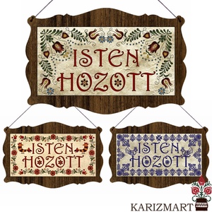 Ajtótábla Isten hozott -választható mintával- #AT01 (1-3) - Meska.hu