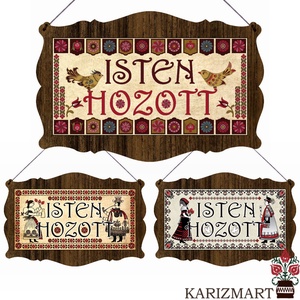 Ajtótábla Isten hozott -választható mintával- #AT01 (7-9) - Meska.hu