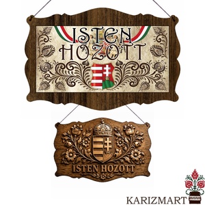 Ajtótábla Isten hozott -választható mintával- #AT01 (10-11) - Meska.hu