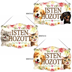 Ajtótábla Isten hozott -választható mintával- #AT01 (12-14) - otthon & életmód - dekoráció - ajtó- és ablak dekoráció - ajtótábla - Meska.hu