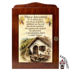 Kulcstartó szekrény, kulcsos szekrény Pince köszöntő #KSZ01-16 - Meska.hu