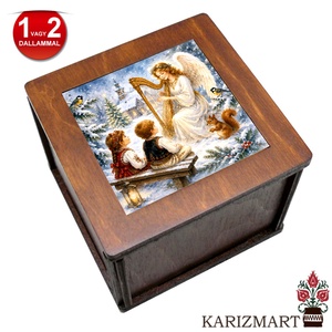 � Zenélő doboz Zenedoboz Karácsonyi képpel #ZD01-31 - Meska.hu