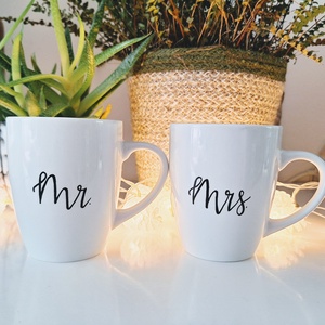 Mr. és Mrs. páros bögre - Meska.hu