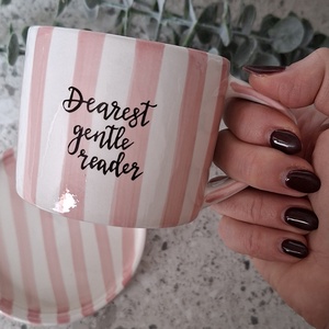 Bridgerton bögre - Dearest Gentle Reader  - otthon & életmód - konyhafelszerelés, tálalás - tálalás - bögre & csésze - Meska.hu