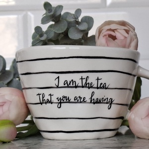 Bridgerton bögre - Tea, Otthon & Életmód, Konyhafelszerelés, tálalás, Tálalás, Bögre & Csésze, Festett tárgyak, MESKA