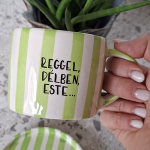 Magyar Péter bögre Reggel, délben, este - otthon & életmód - konyhafelszerelés, tálalás - tálalás - bögre & csésze - Meska.hu