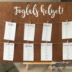 Foglalj helyet tábla  - esküvő - dekoráció - tábla & jelzés - Meska.hu