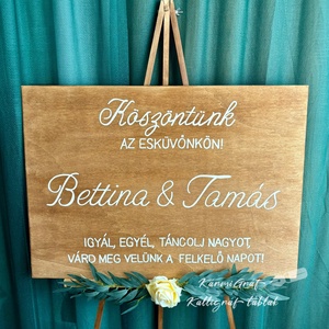 Esküvői köszöntő tábla - esküvő - dekoráció - tábla & jelzés - Meska.hu
