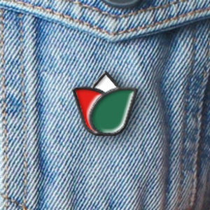 Kreatív fém kokárda - tulipán, Ékszer, Kitűző és Bross, Kitűző, Mindenmás, Fotó, grafika, rajz, illusztráció, MESKA
