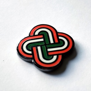 Kreatív fém kokárda - csomó - ékszer - kitűző és bross - kitűző - Meska.hu