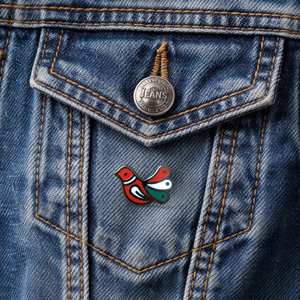 Kreatív fém kokárda - madárka - ékszer - kitűző és bross - Meska.hu