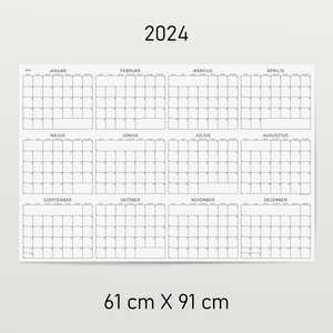 G R Á F éves poszternaptár / naptári év: 2024 / nagyméretű évtervező / fali tervező naptár - otthon & életmód - papír, írószer - naptár & tervező - Meska.hu