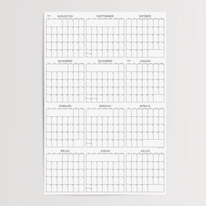 G R Á F éves poszternaptár / akadémiai év: 2024-2025 / kisméretű évtervező / fali tervező naptár - otthon & életmód - papír, írószer - naptár & tervező - Meska.hu