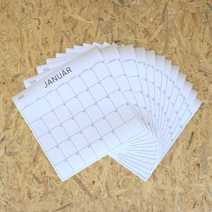 OUTLET _ 50% kedvezmény _ GRÁF havi poszternaptár / nagyméretű tervező naptár lapok 12 hónapra - otthon & életmód - papír, írószer - naptár & tervező - Meska.hu