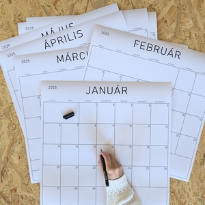 OUTLET _ 50% kedvezmény _ GRÁF havi poszternaptár / nagyméretű tervező naptár lapok 12 hónapra - otthon & életmód - papír, írószer - naptár & tervező - Meska.hu