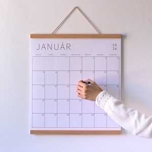 SZETT XVIII. / 2026. naptári év / naptár + tartó + matrica / Havi, kisméretű tervező - otthon & életmód - papír, írószer - naptár & tervező - Meska.hu