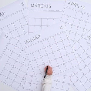 SZETT XVIII. / 2026. naptári év / naptár + tartó + matrica / Havi, kisméretű tervező - otthon & életmód - papír, írószer - naptár & tervező - Meska.hu