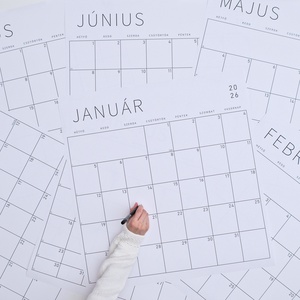 SZETT XX. / 2026. naptári év / naptár + tartó + matrica / Havi, nagyméretű tervező - otthon & életmód - papír, írószer - naptár & tervező - Meska.hu