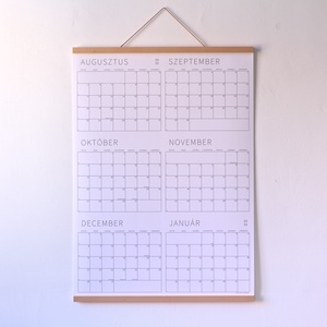 GRÁF poszternaptár XIII. / 2025-2026. akadémiai év / Féléves, nagyméretű, függőleges fali tervező - otthon & életmód - papír, írószer - naptár & tervező - Meska.hu