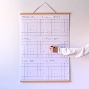 GRÁF poszternaptár XIII. / 2025-2026. akadémiai év / Féléves, nagyméretű, függőleges fali tervező - otthon & életmód - papír, írószer - naptár & tervező - Meska.hu