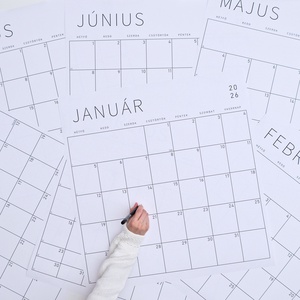 GRÁF havi poszternaptár / 2025 / 2026 / extra nagy méretű fali tervező naptár - otthon & életmód - papír, írószer - naptár & tervező - Meska.hu