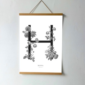 RÓZSA iniciálé poszter - otthon & életmód - babaszoba, gyerekszoba - babaszoba, gyerekszoba - Meska.hu