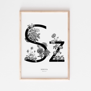 RÓZSA iniciálé poszter - otthon & életmód - dekoráció - kép & falikép - poszter - Meska.hu