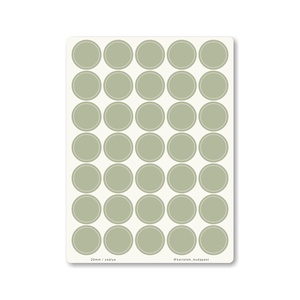 INDEX MONO naptármatricák / 20mm / zsálya, Otthon & Életmód, Papír, írószer, Matrica, matrica csomag, Fotó, grafika, rajz, illusztráció, MESKA