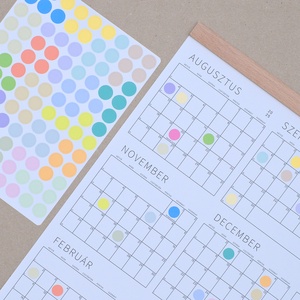 GRÁF éves tervező / kisméretű vízszintes poszternaptár - otthon & életmód - papír, írószer - naptár & tervező - Meska.hu