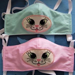 Hímzett gyerek  szájmaszk 4 rétegű -  - Meska.hu