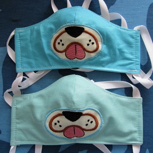 Hímzett gyerek  szájmaszk 4 rétegű -  - Meska.hu