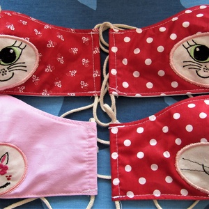 Hímzett gyerek  szájmaszk 4 rétegű -  - Meska.hu