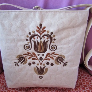 Hímzett táska - táska & tok - kézitáska & válltáska - vállon átvethető táska - Meska.hu