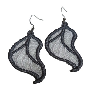 Levél mintájú fülbevaló  - ékszer - fülbevaló - lógó fülbevaló - Meska.hu