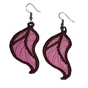 Levél mintájú fülbevaló  - ékszer - fülbevaló - lógó fülbevaló - Meska.hu